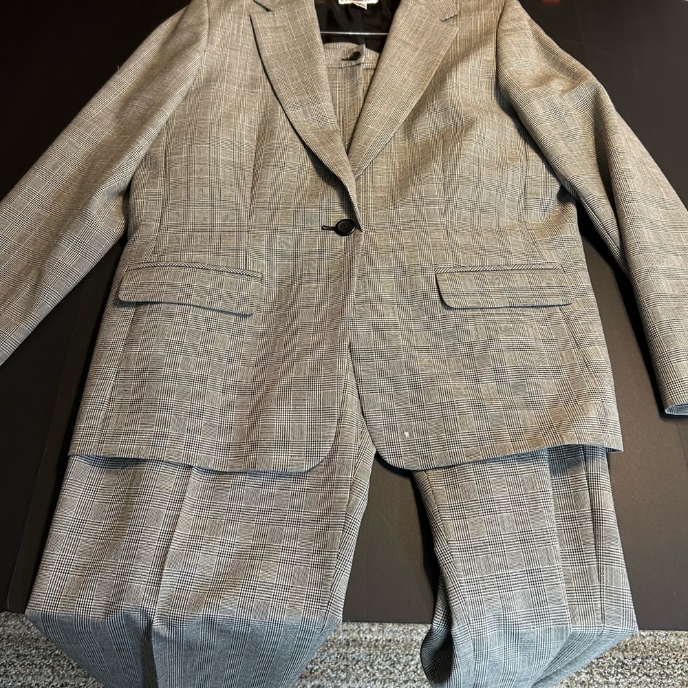 Pendleton Gray Plaid Pantsuit